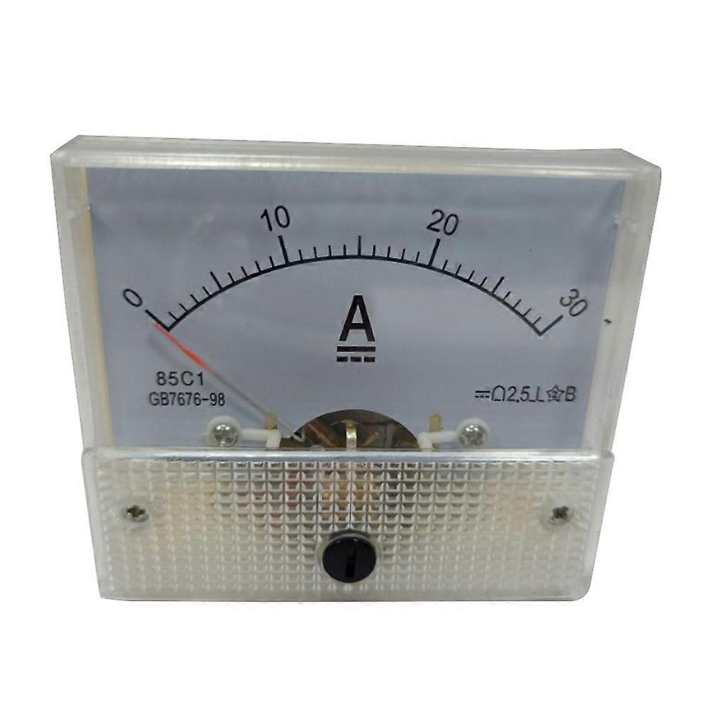 White Analog Panel Meter for Voltmeter Use Made of Plastic and Electronic Components 30A DC