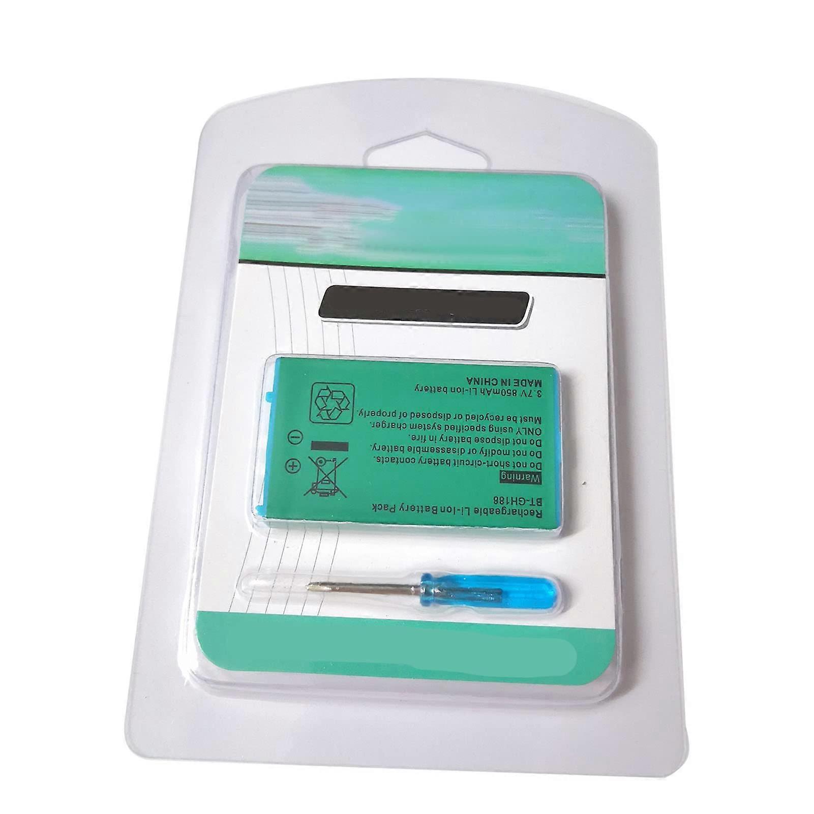 GBA Battery 850mAh Li-Ion Rechargeable With Screwdriver - Game Boy Advance SP Battery, GBA SP Compatible