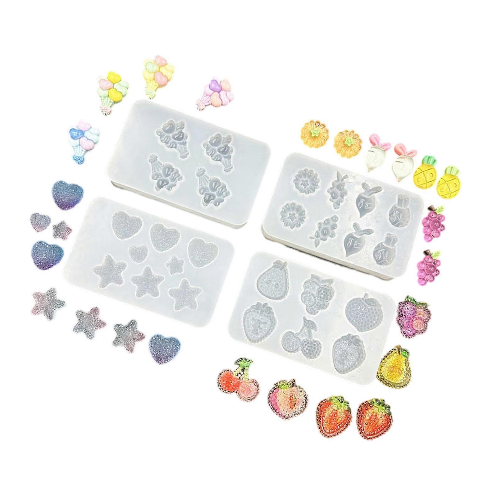 Practical Sturdy Silicone Fondant Mould Elegant Styles for Chocolate Fruit and Cake Decorations Easy to Use and Clean Multicolor