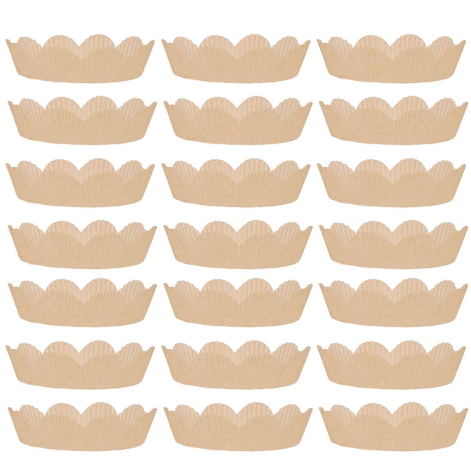 Silicon Paper Baking Liner Air Fryer Oven Liners Khaki 16X16X4.5CM Non-Stick Heat Resistance 50Pcs