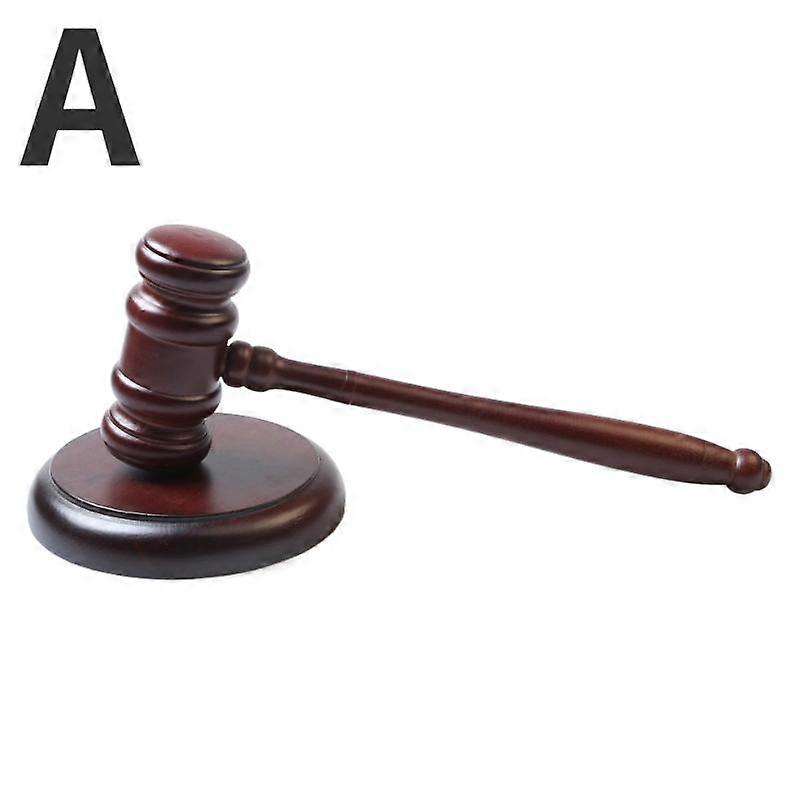 2Pcs/1Set Attorney Decorative Hammer Judge Hammer Wooden Multitool Small Hammer Children Simulation Toy Hammer and Base