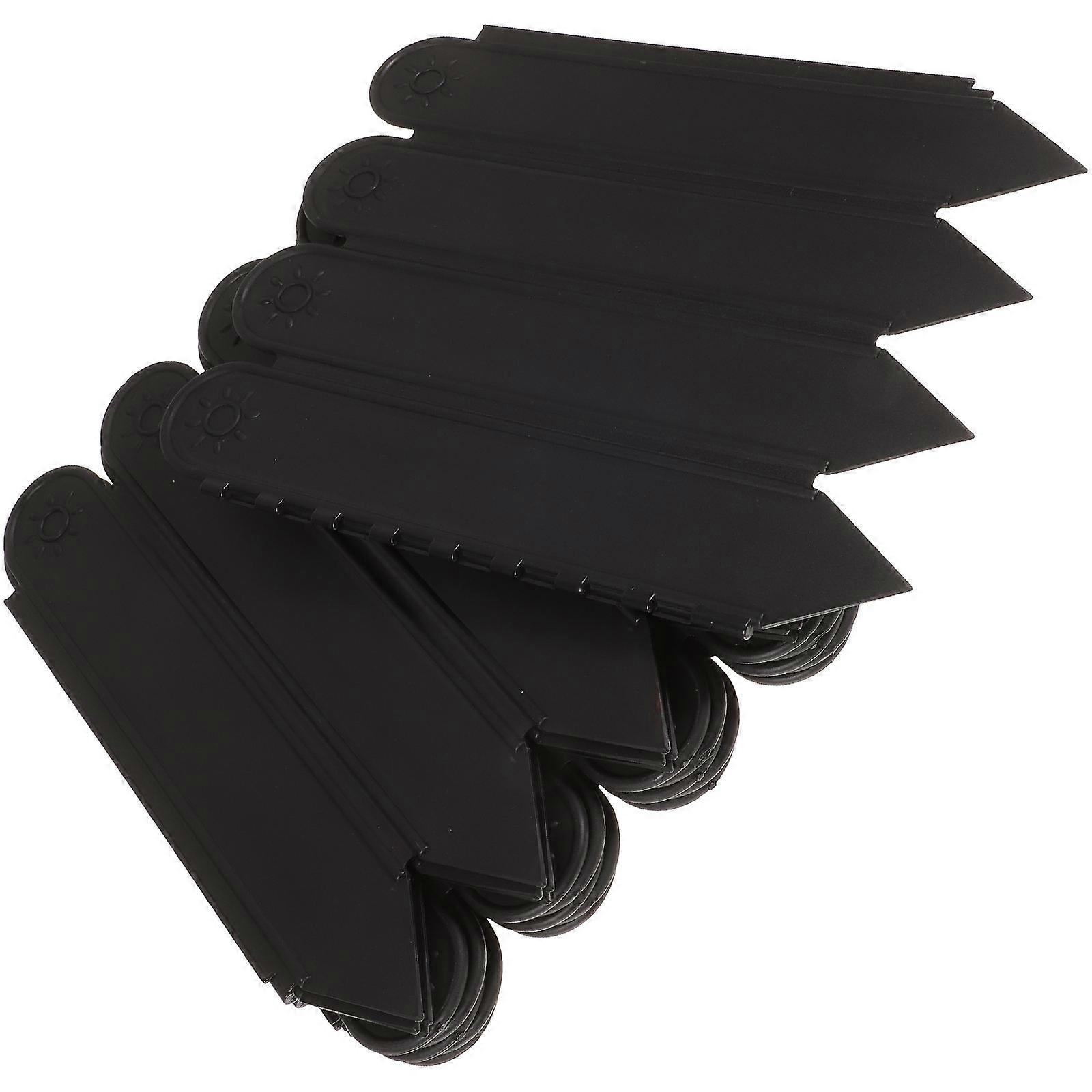 Black Plastic Garden Fence for Decoration Lightweight and Reusable with Smooth Surface 1 Bag