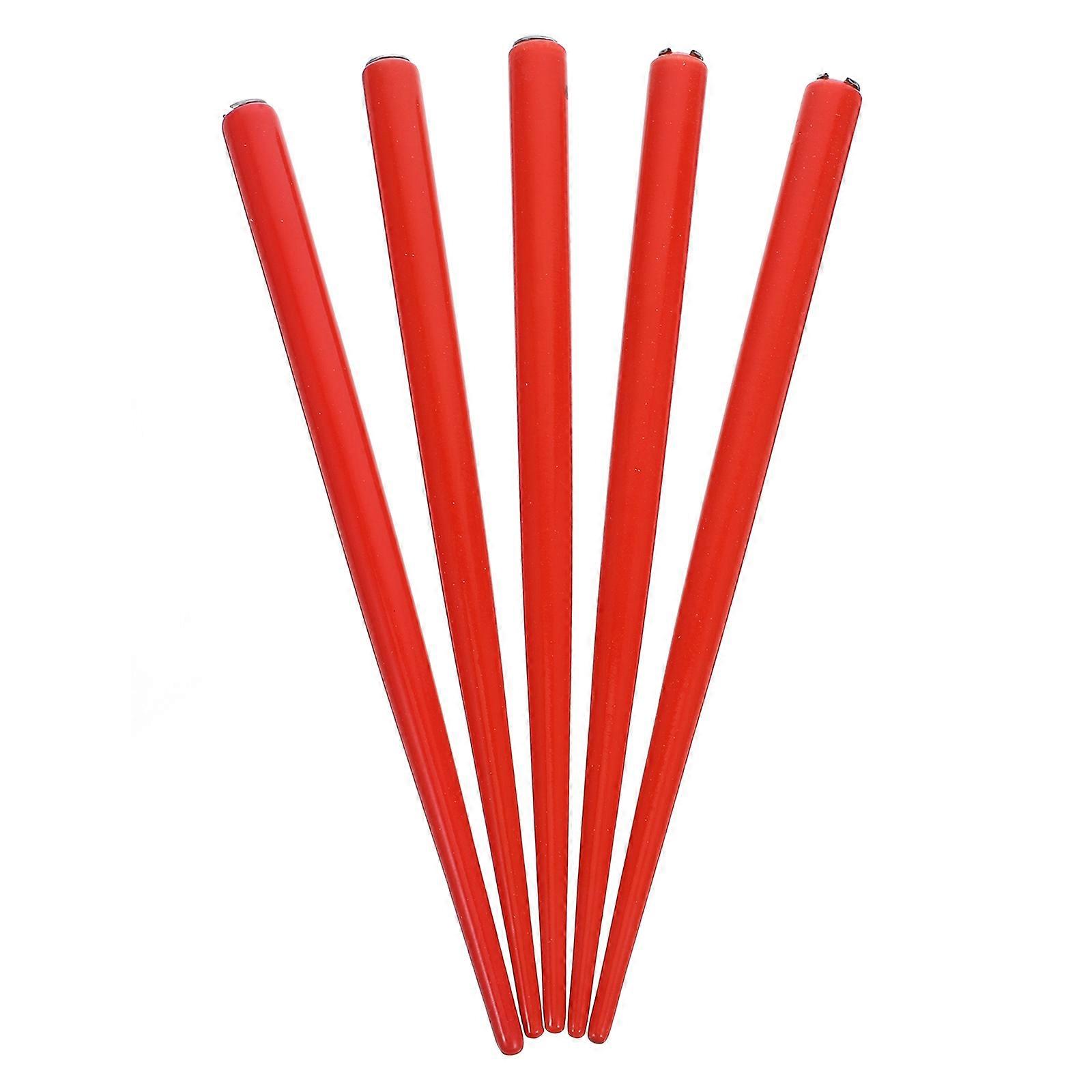 Wooden Dip Pen Holder for Calligraphy with Comfortable Grip Red Color 5 Pieces