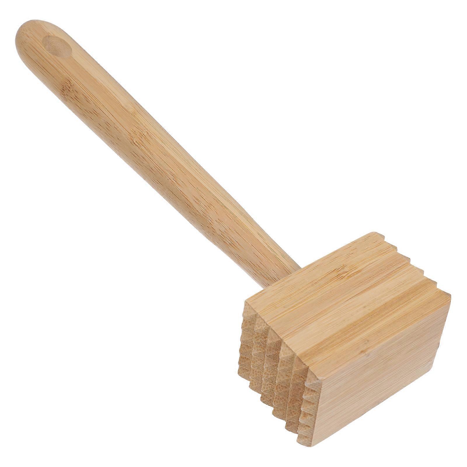 The **Bamboo Meat Tenderizer Mallet** is a practical and essential kitchen tool designed to make meat preparation easier and more efficient. Here's a