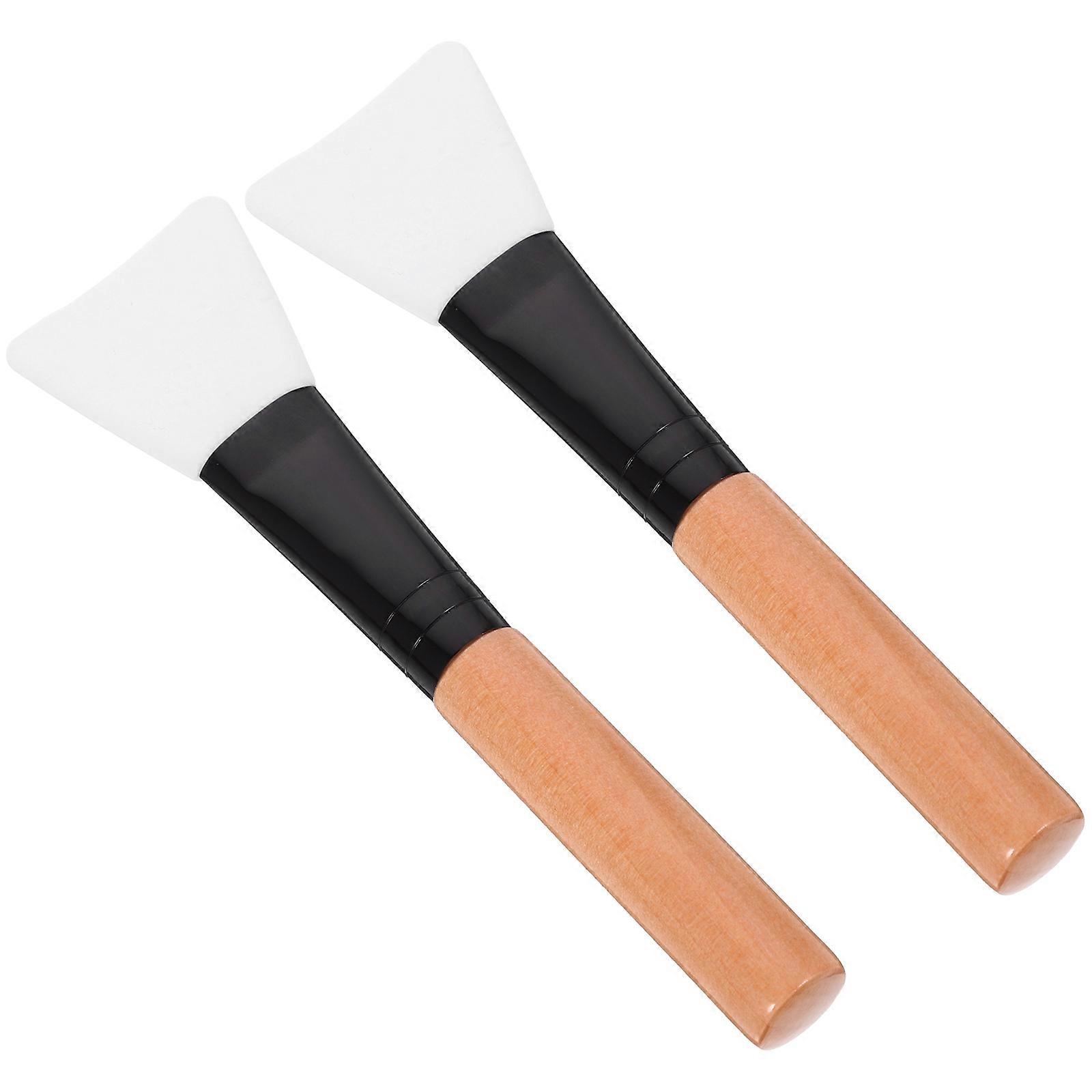 Facial Mask Brush Applicators 2pcs Soft Head Beauty Tools for Even Application, Lightweight Makeup Accessories for Travel and Daily Skincare