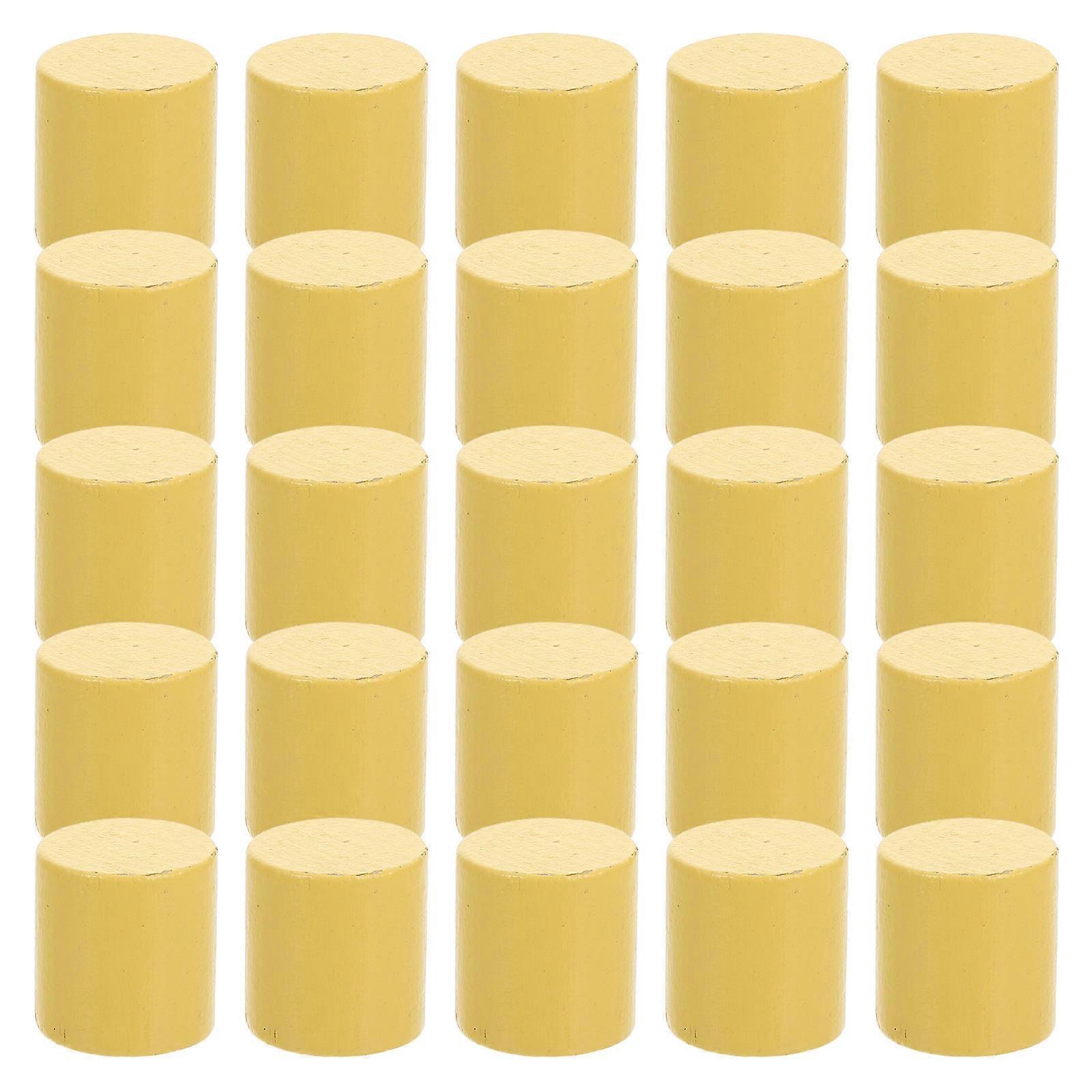 Small Wooden Blocks for DIY Crafts Unfinished Round Wood Blocks Ideal for Painting and Building Projects 50pcs