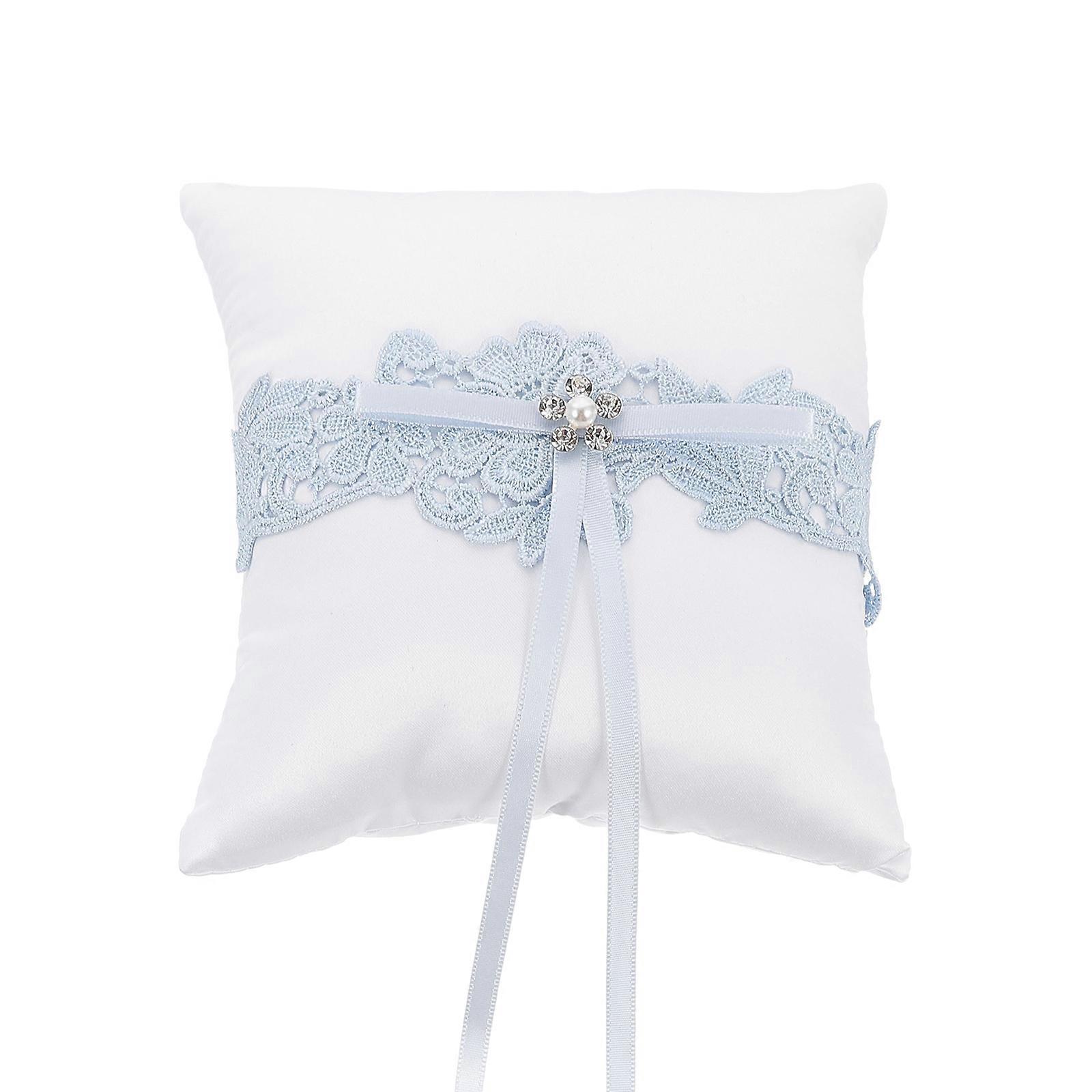 1 Pc Lace Wedding Ring Pillow with Bowknot Ring Holder Wedding Accessory
