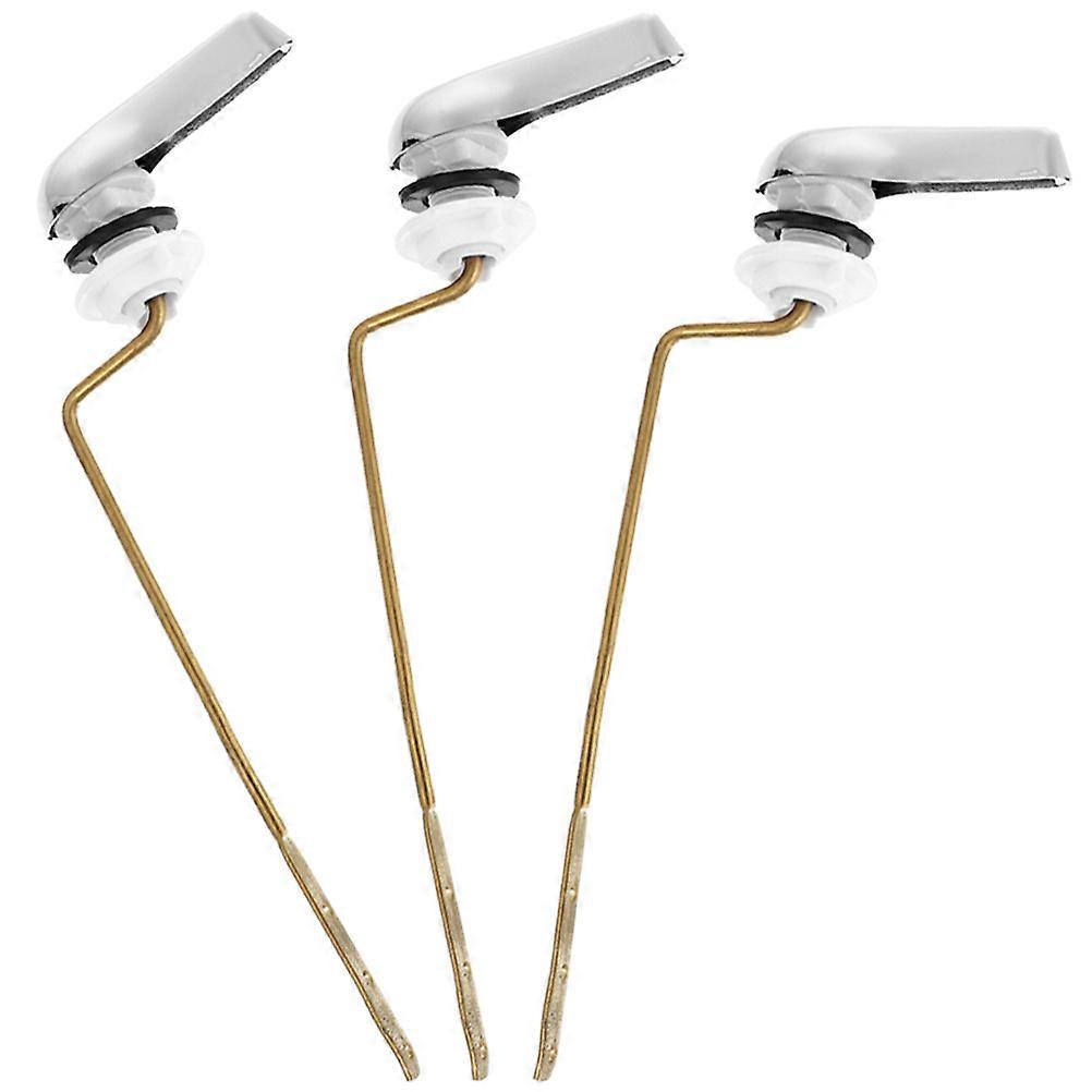 Toilet Tank Accessory Side Mount Flush Lever For Home Use Sturdy Construction 3Pcs