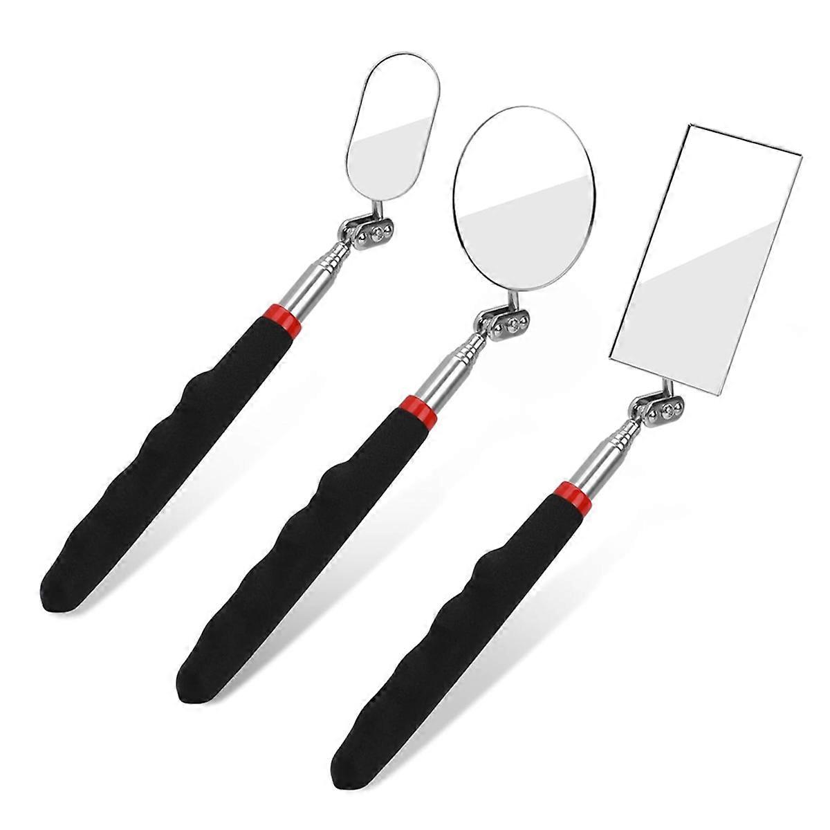 3 Pack Telescopic Inspection Mirror Checking Mirror, Inspection Tool for Checking Vehicle, Car, Eyelashes
