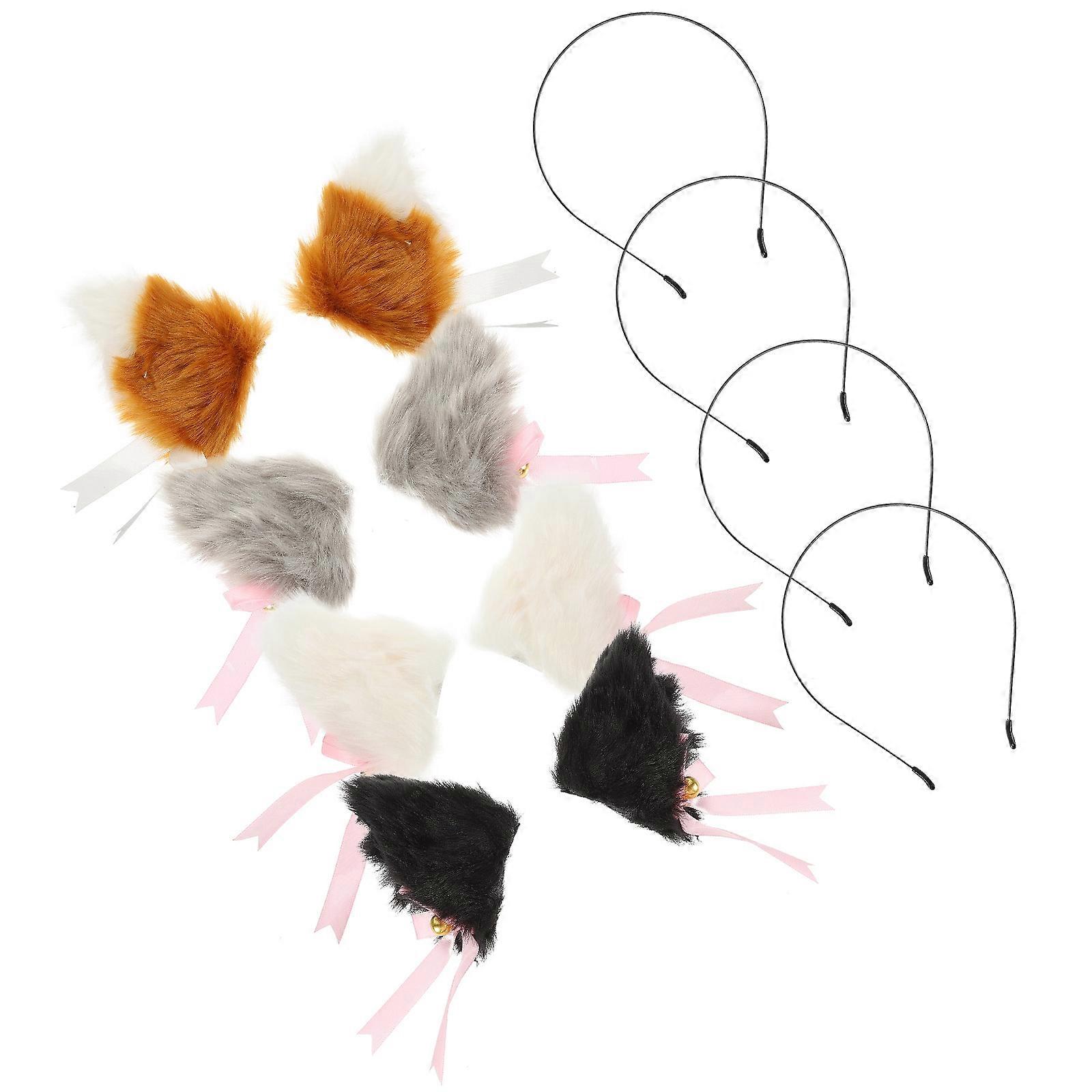 مقاطع الشعر القط للبنات اكسسوارات الشعر تأثيري نمط متنوع لون Bowknot 4 أزواج
