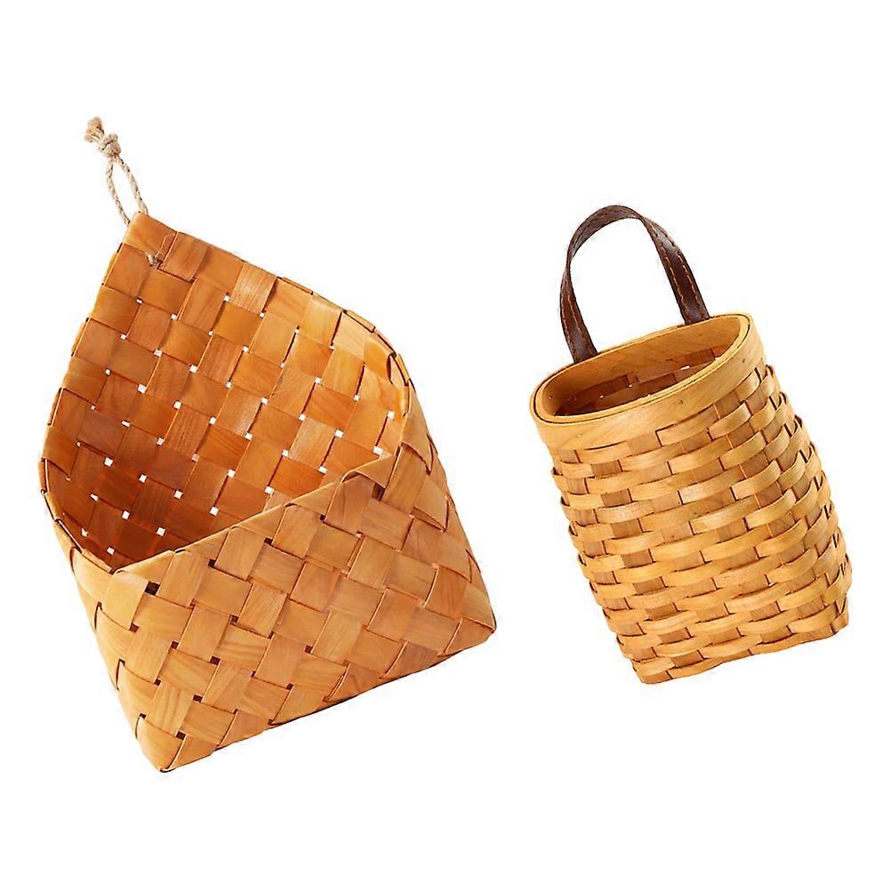 Decorative Baskets for Walls, Wall Mounted Storage with Rustic Design