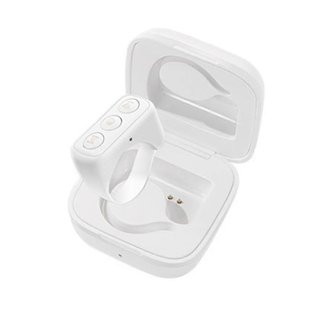 Bluetooth finger selfie controller for mobile phones, White plastic, 24-hour battery life