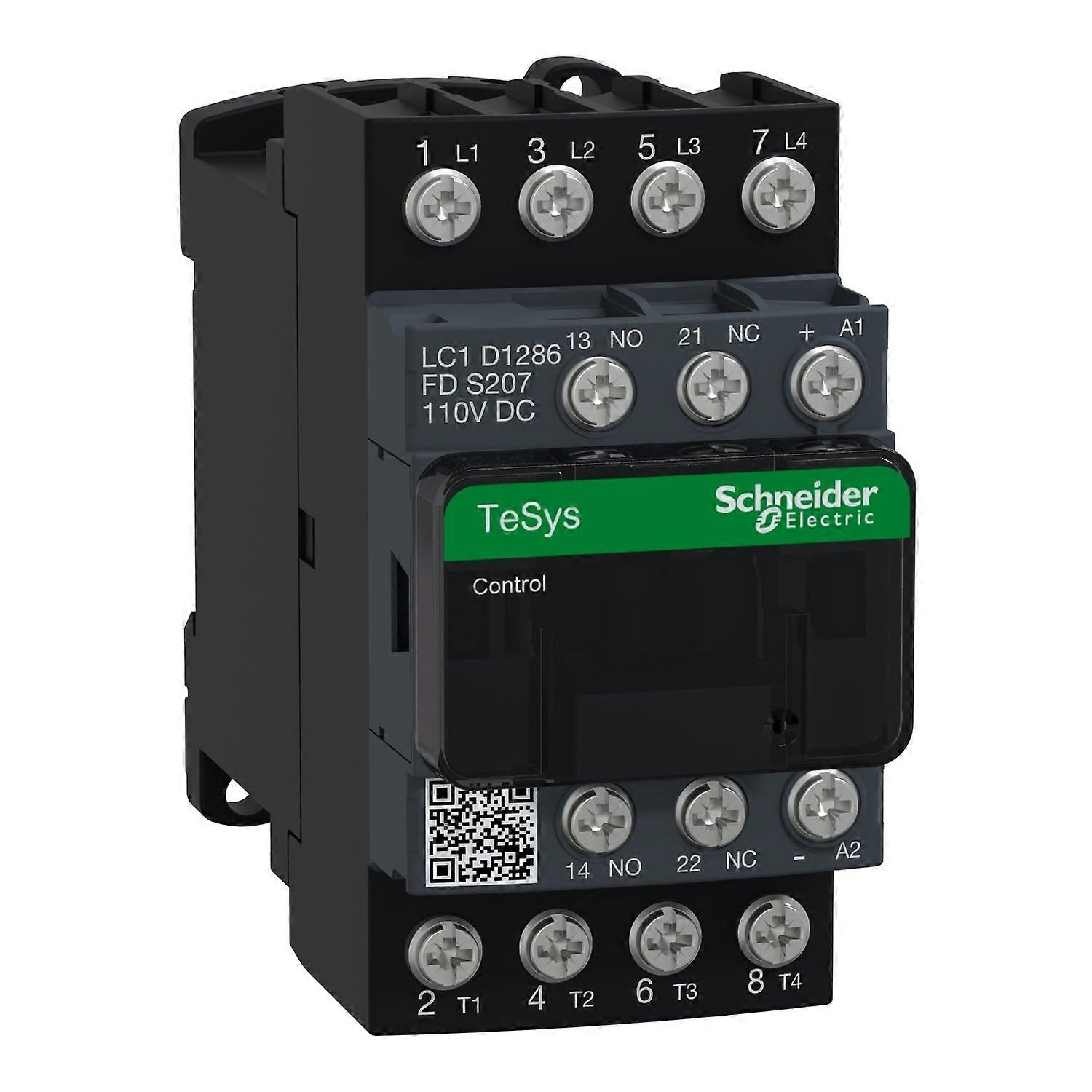 Schneider Contactor 110v Dc Coil, 25a, 4-pole (2no+2nc) Lc1d1286fds207