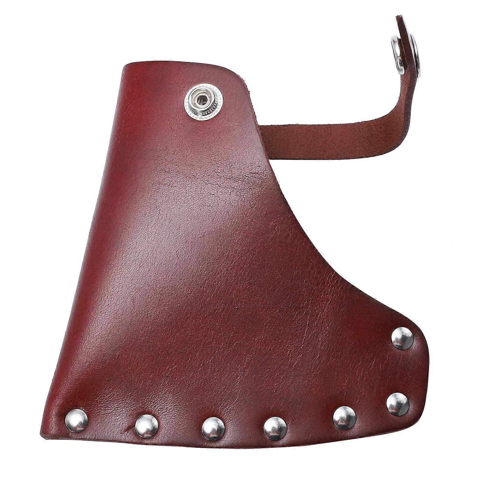Brown Cowhide Protective Sleeve for with Metal Buckle Design Portable and Versatile 1pc