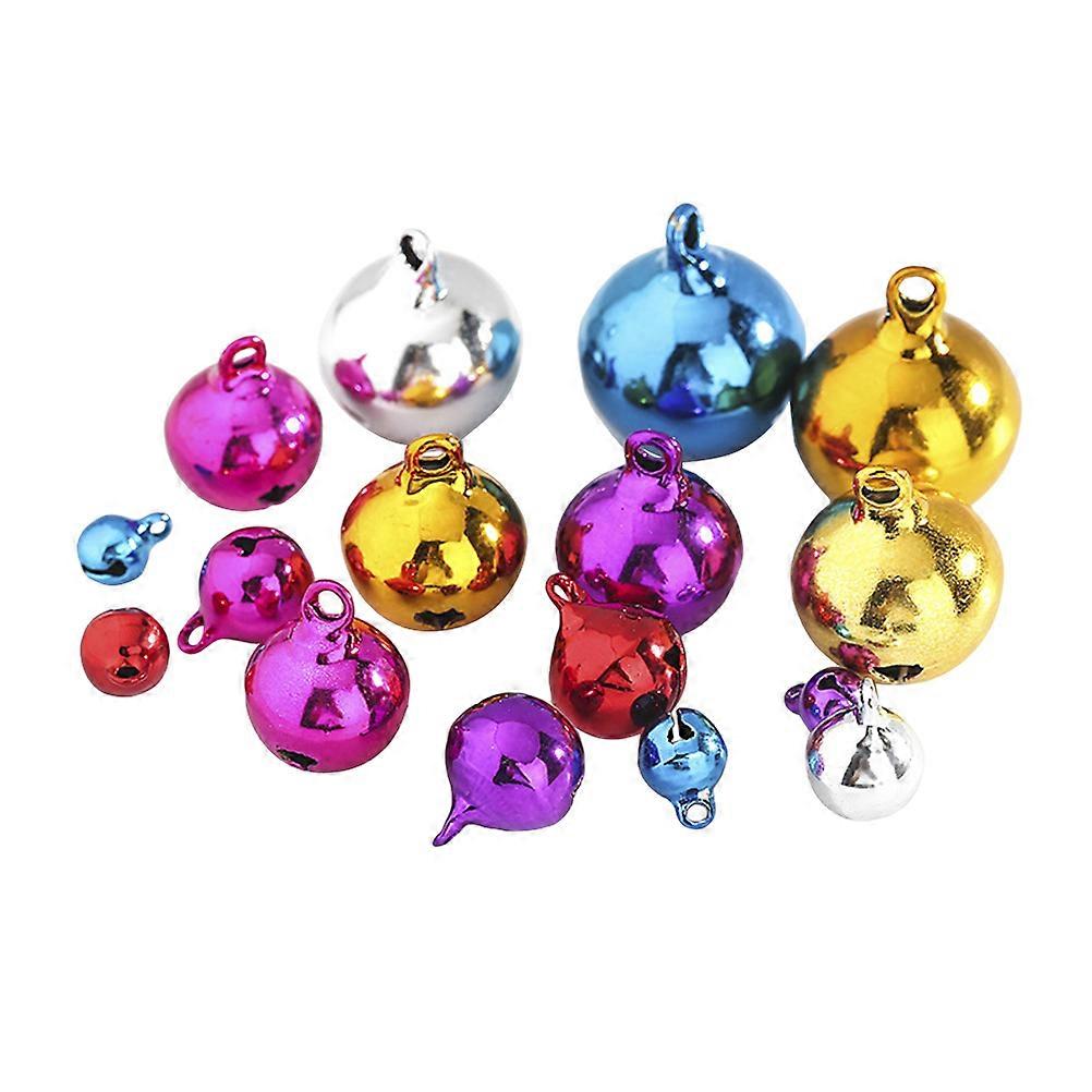 Christmas Hanging Bell Decor for DIY Crafts Assorted Color Alloy Material 4 Pieces