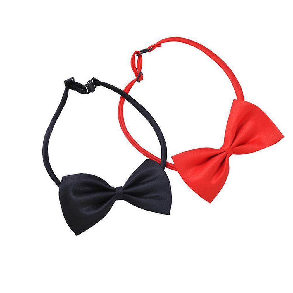 4Pcs Adjustable Buckle Bow Tie For Graduation Solid Color Accessory For Men Women