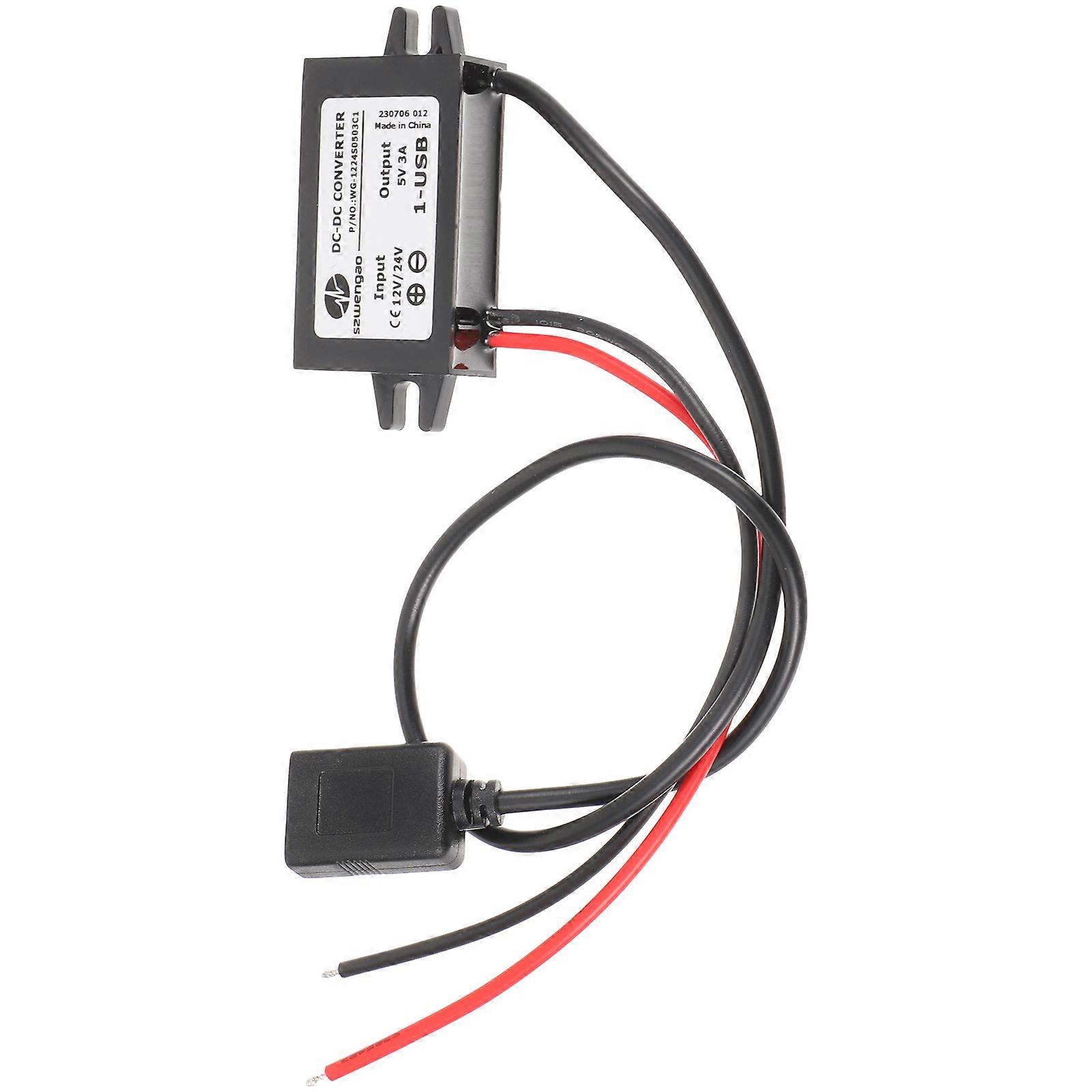 USB Buck Converter Module, Intelligent Step Down Power Regulator for Car Charging, Compact Lightweight Design with Multiple Protection Features for