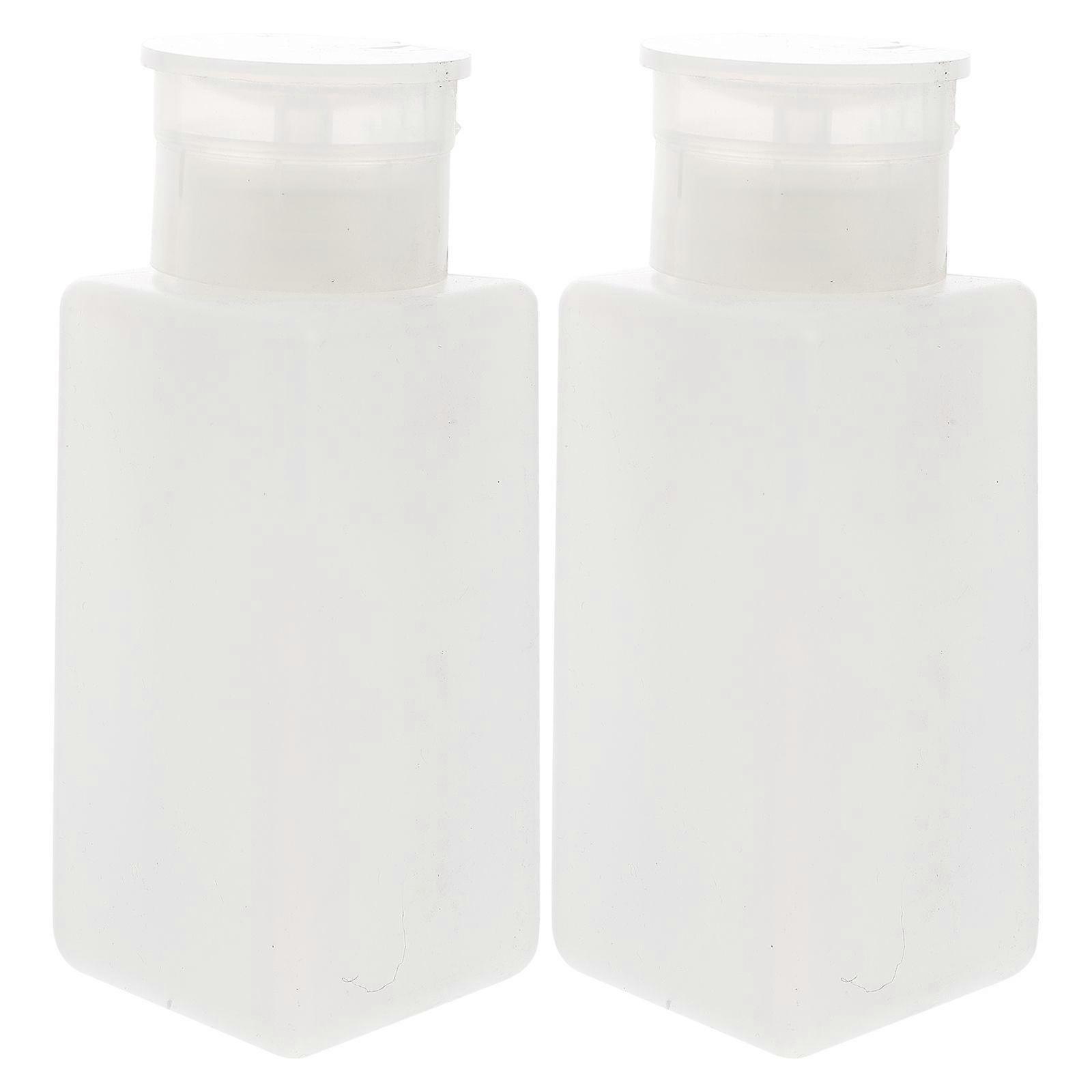 Portable Anti-static Alcohol Dispenser Bottles for Storage White PE Material 2pcs