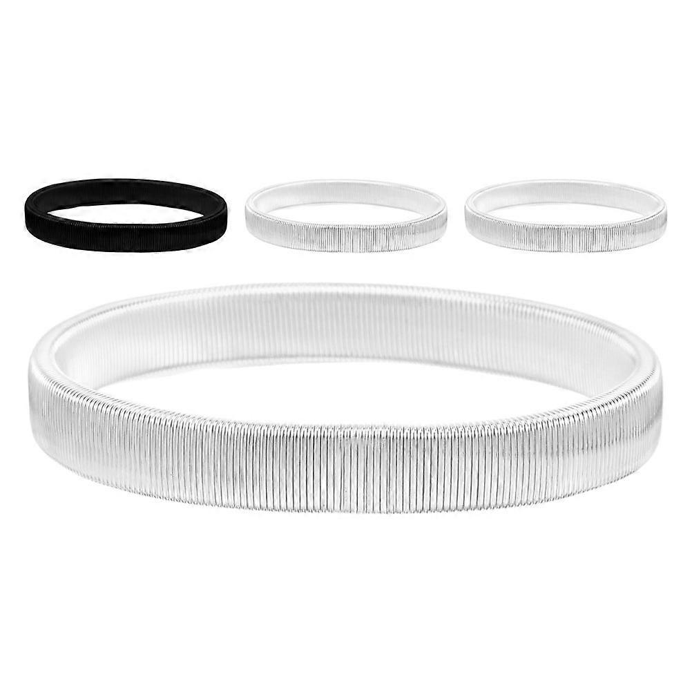 Assorted Color Metal Wraps Bangle Bracelets for Clothing Use 4pcs Comfortable Durable Stackable Design