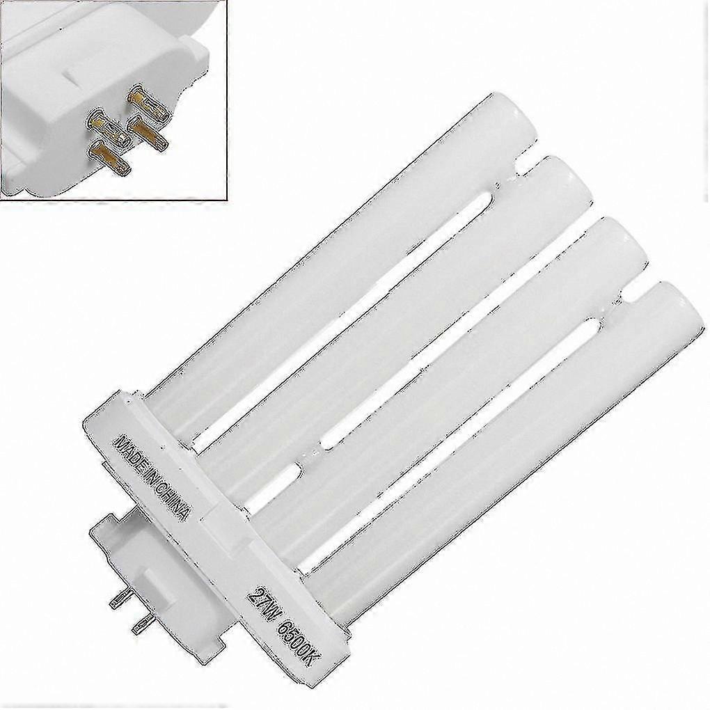 27W 4-Pin Quad Tube CFL Bulb 6500K Cool White Energy Efficient Lighting Solution for Home and Office Use