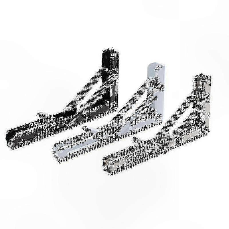 Pair of Folding Shelf Brackets for Wall-Mounted Tables, Space-Saving Hinges for DIY Projects