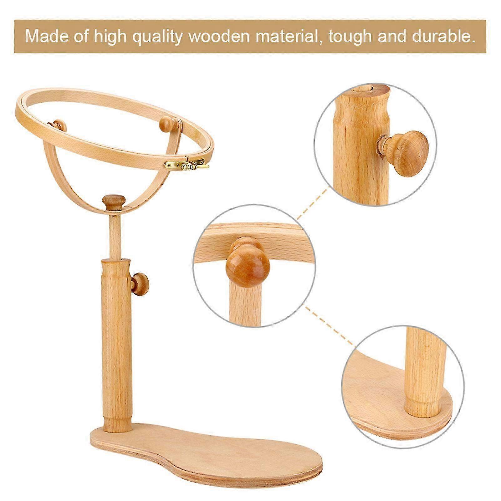 Adjustable Wood Embroidery Stand Hoop & Cross Stitch Ring Frame - Essential Sewing Tools for Crafting & Stitching Projects