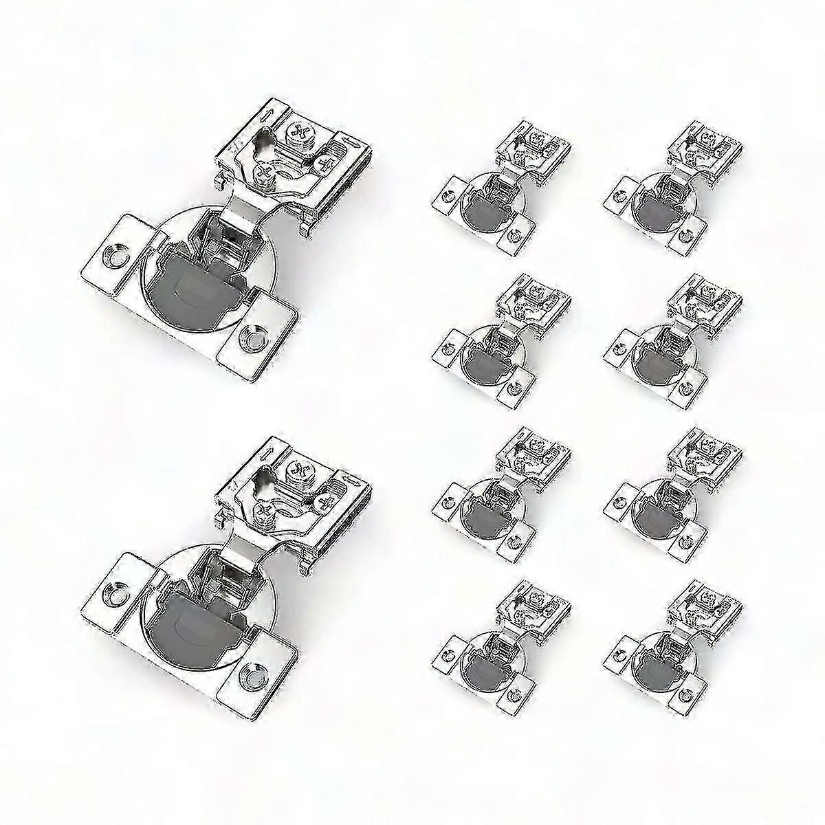 1/2 Inch Overlay Soft Close Concealed Hinges for Face Frame Door with Speed Control in Satin Nickel