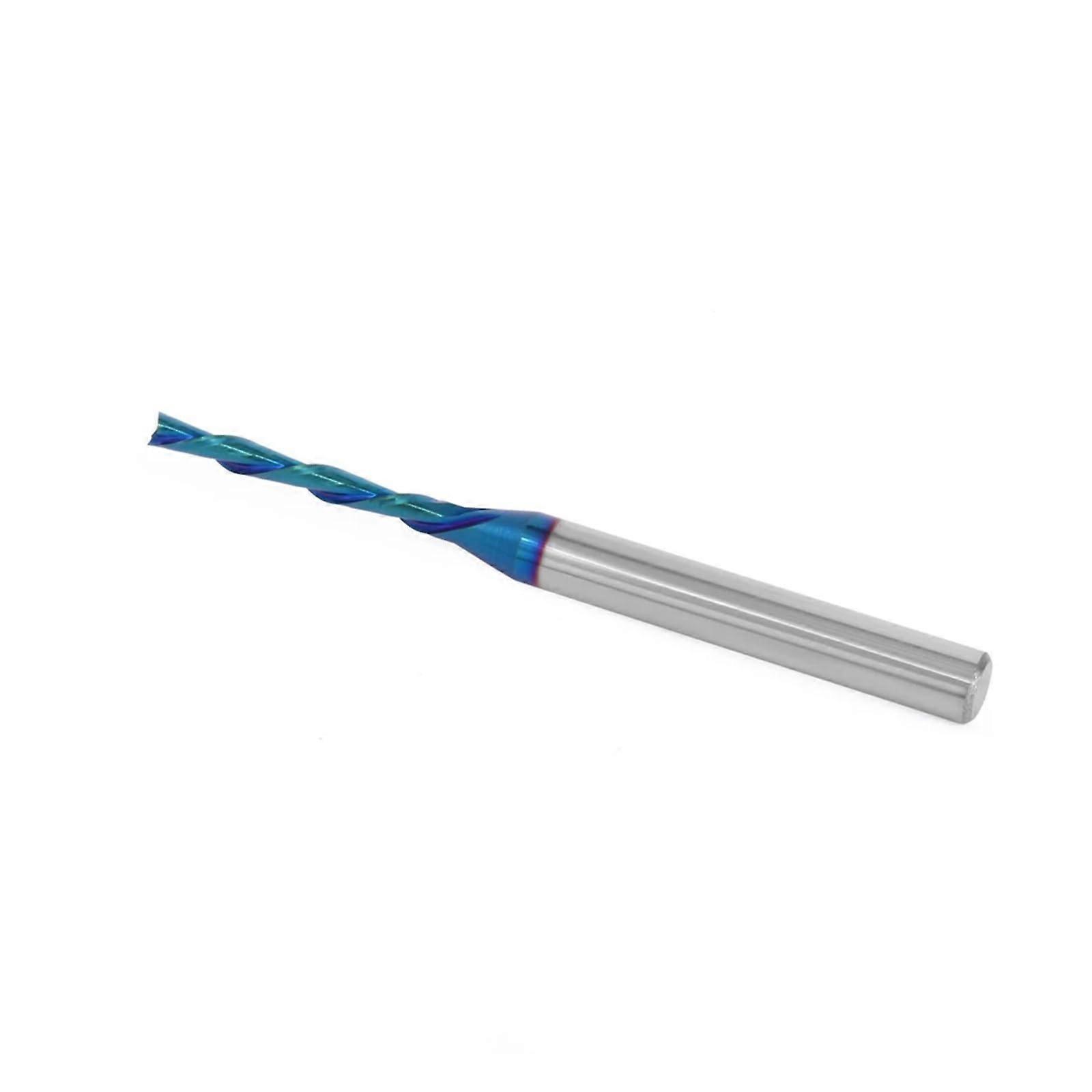 1PC 6.35mm 1/4 Shaft Tungsten Steel Drill Bit Nano Blue Coated Cutter Carbide Router Bit End Mill Bit (6.35x3.18x25.4x76.2U)