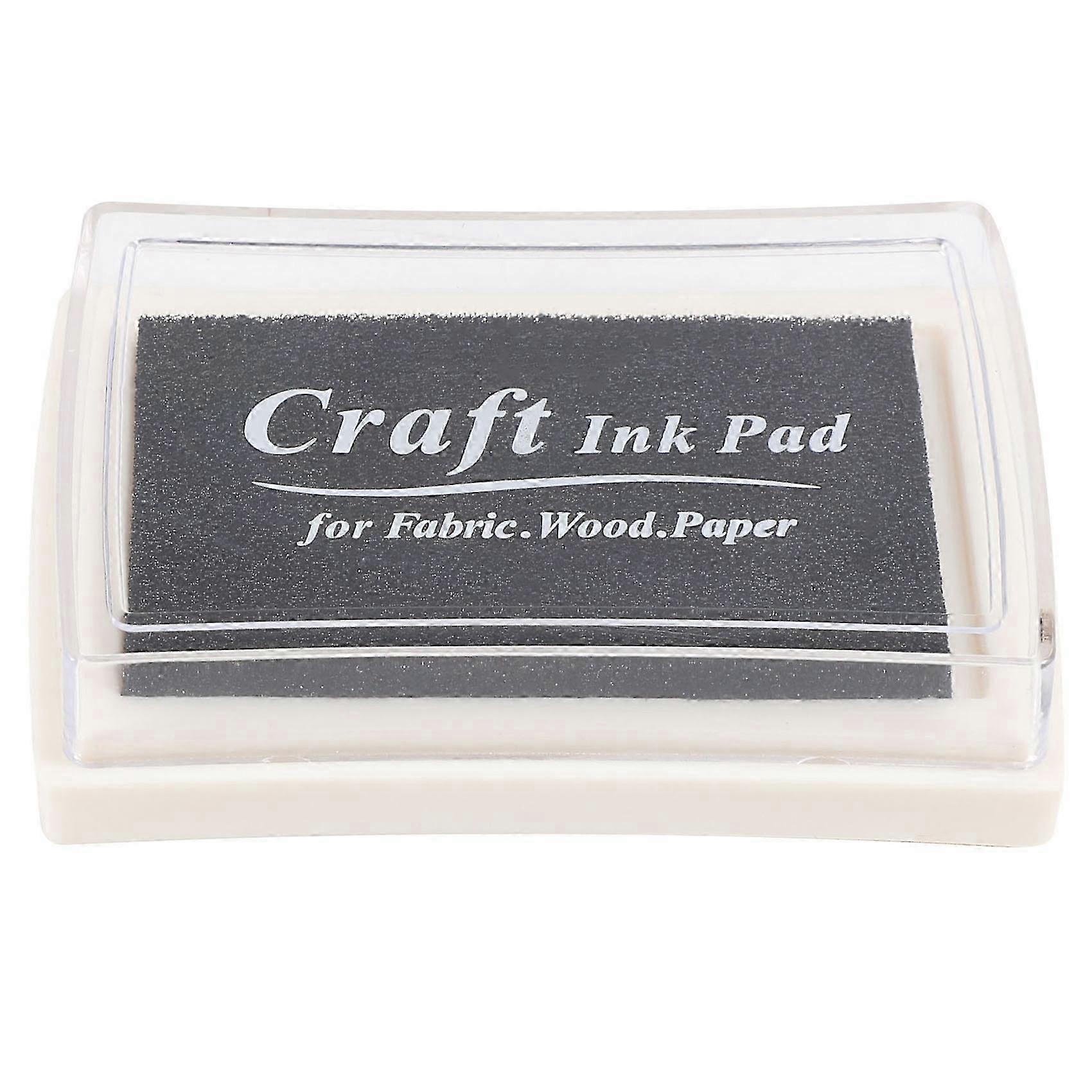 Black Ink Pad Finger Print Craft Non-Refill Ink Rubber Stamp Pad for Craft Projects