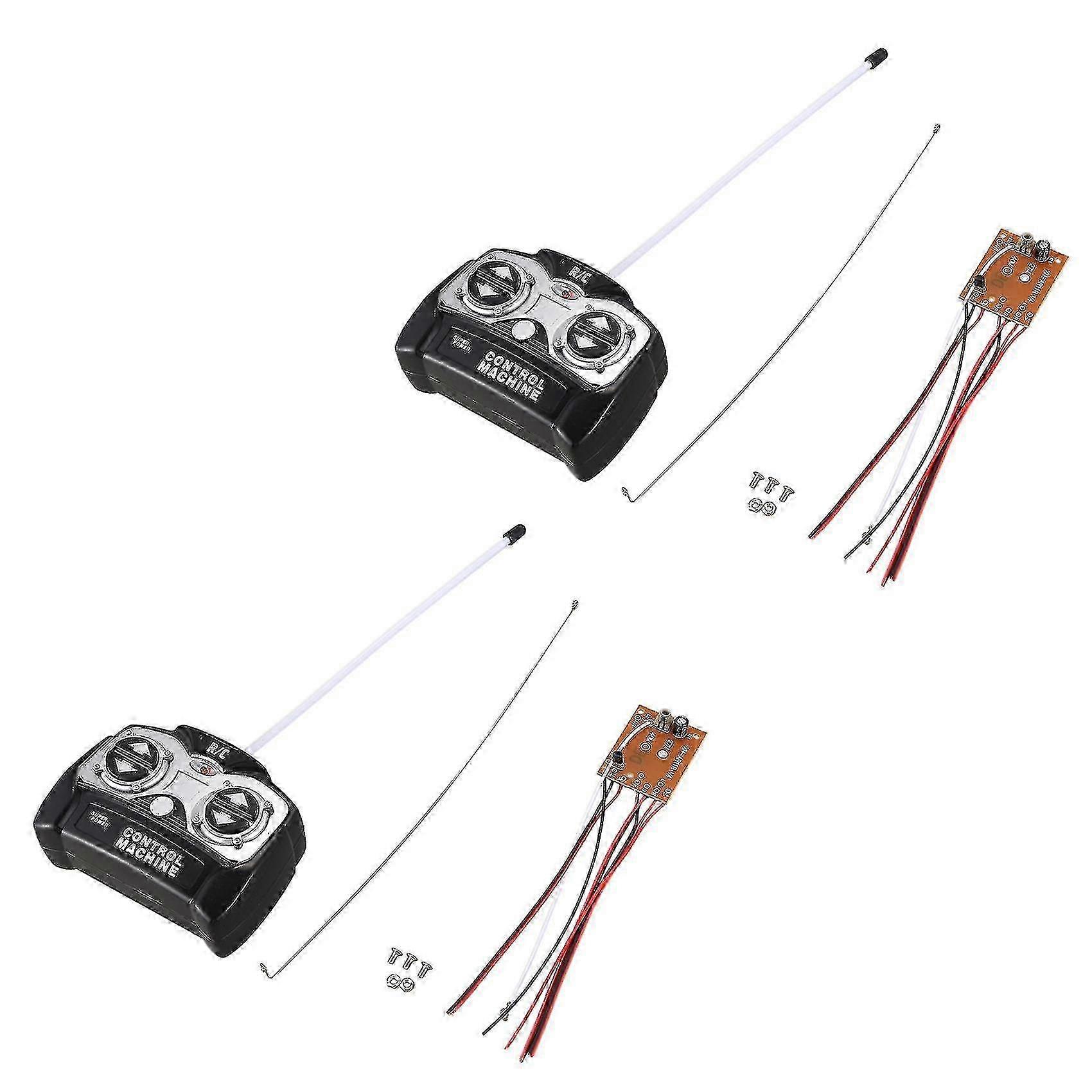 2 Pack 5CH 27MHz Remote Controller with Receiver Board for RC Tank Car Toy