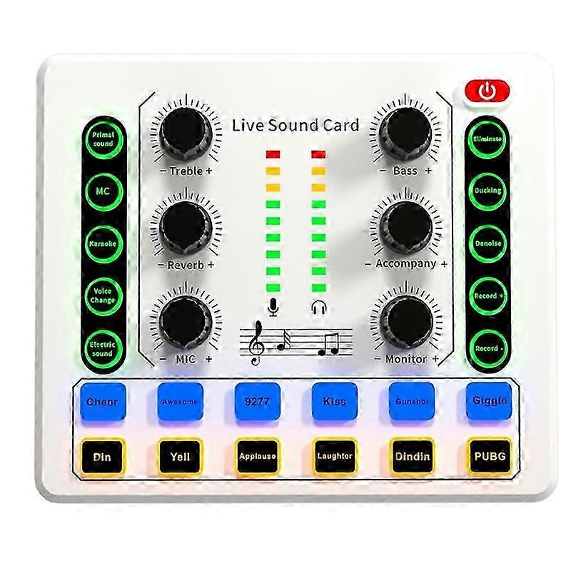M8 Live Sound Card Wireless Bluetooth Audio Mixer Digital Mixer Noise Reduction Live Streaming Broad