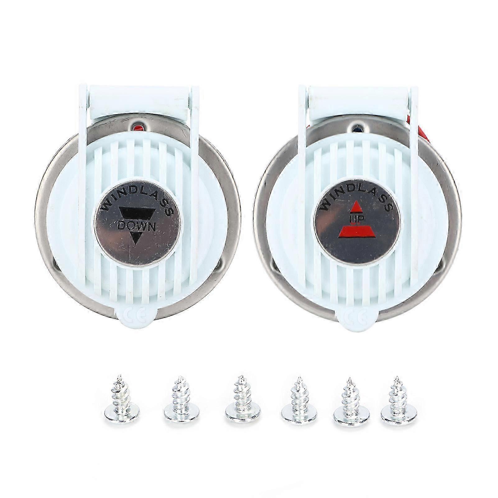 2pcs卷扬机脚踏开关上下白色免提通用适用于海洋船锚DC 12V/24V