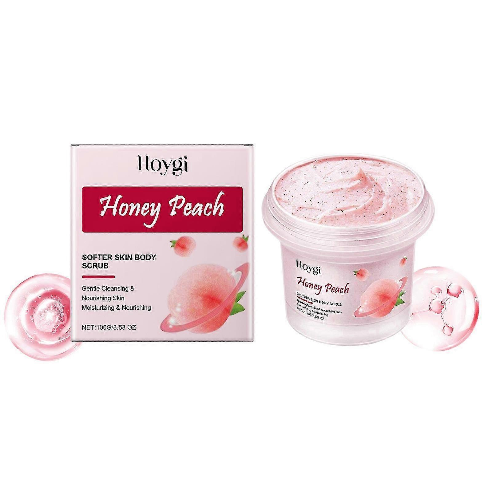 Hoygi body scrub gently exfoliates and cleanses the skin, moisturizing, brightening, and smoothing the body scrub