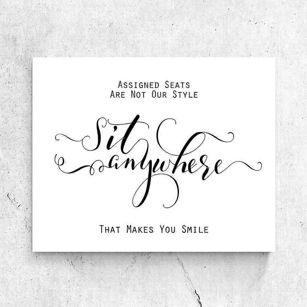 Wedding Seating Sign No Seating Plan Sign Decor Wedding Reception Signs Wedding