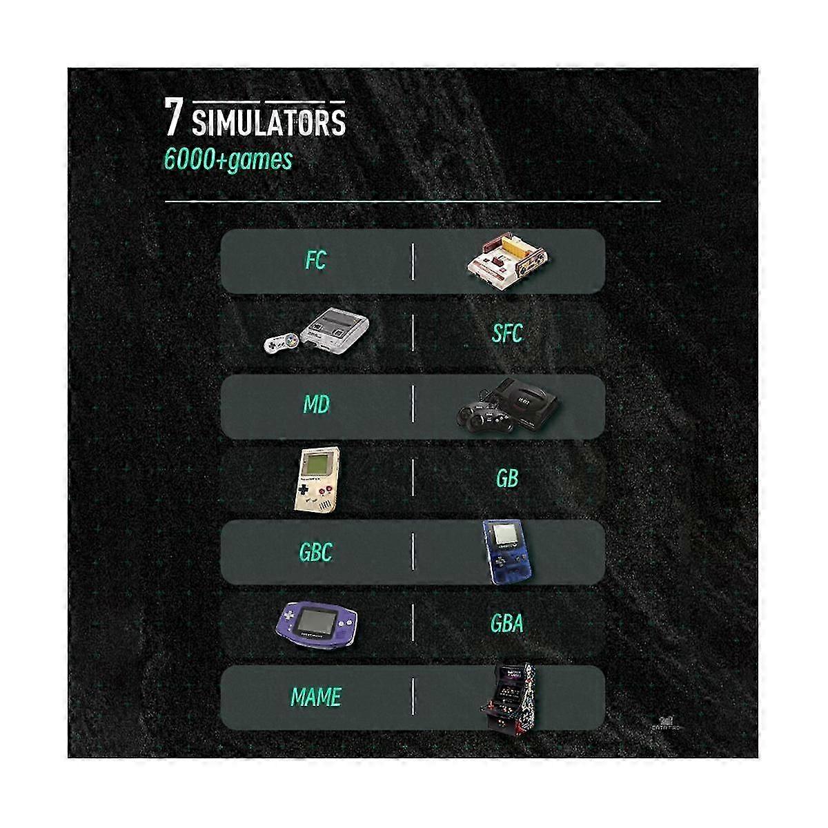 SF2000 Handheld Game Console+2XHandle Built-in 6000 Games Classic Mini 3 Inch Video Game Consoles Support AV Output