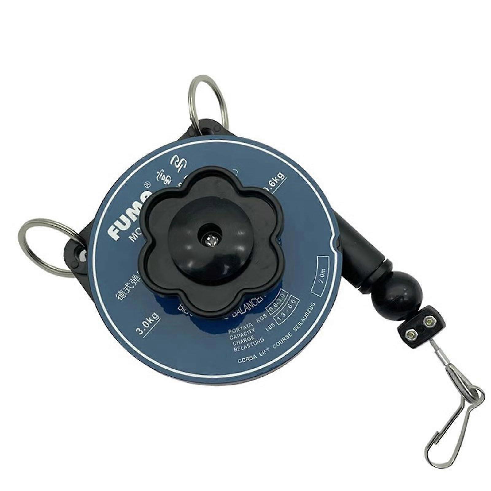 Retractable Spring Balancer, Adjustable Hanging Tool Balancer For Workshop, 2M Cable, 0.63 Kg Capacity, Blue