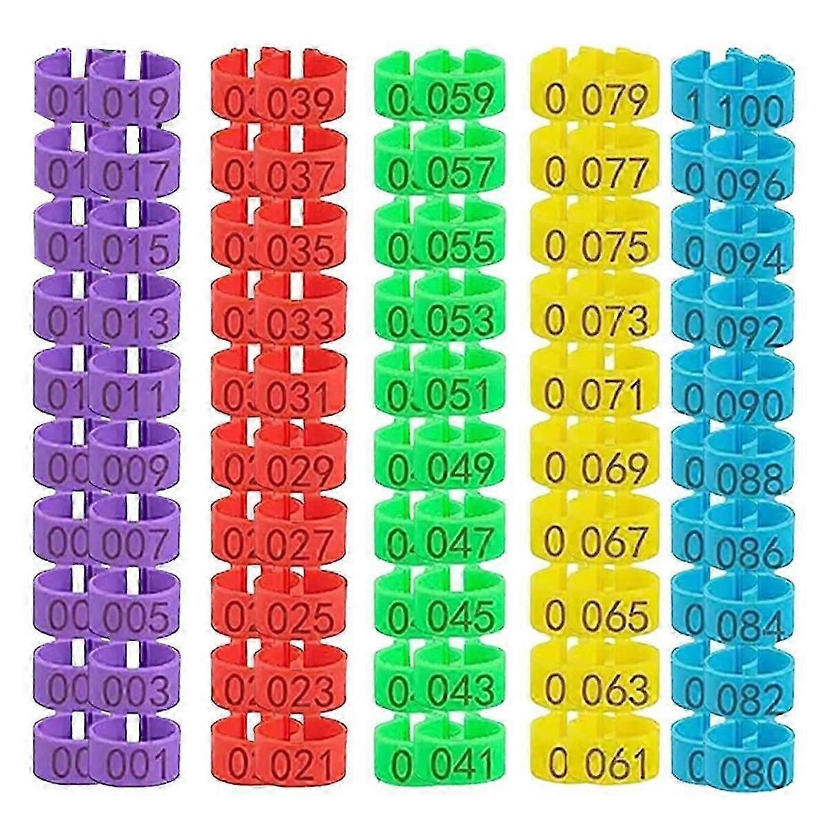 Chicken Thigh Ring Clip Numbered Leg Band Tags Chickens Ducks Leg Rings Clip Poultry Foot Rings