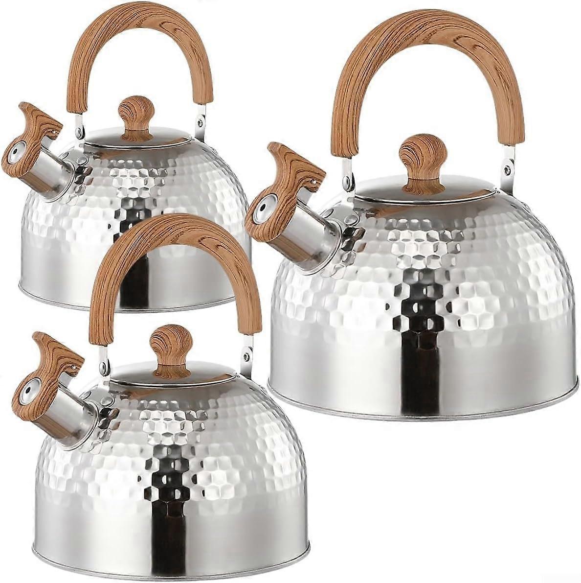 Whistling Kettle, Stainless Steel For Camping, Safe Pouring, 2L, 3L, 4L Capacity