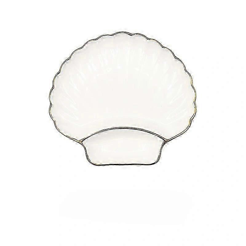 Shell Shaped Dumpling Plate with Vinegar Plate Ceramic Plate Kitche...