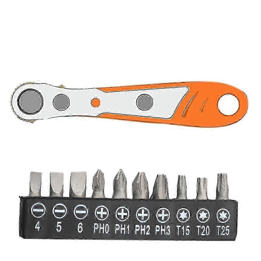 Screwdriver Set, 11 Pieces, Mm, Mini Ratchets And With 1/4 Inch, 10 S, Screwdrive