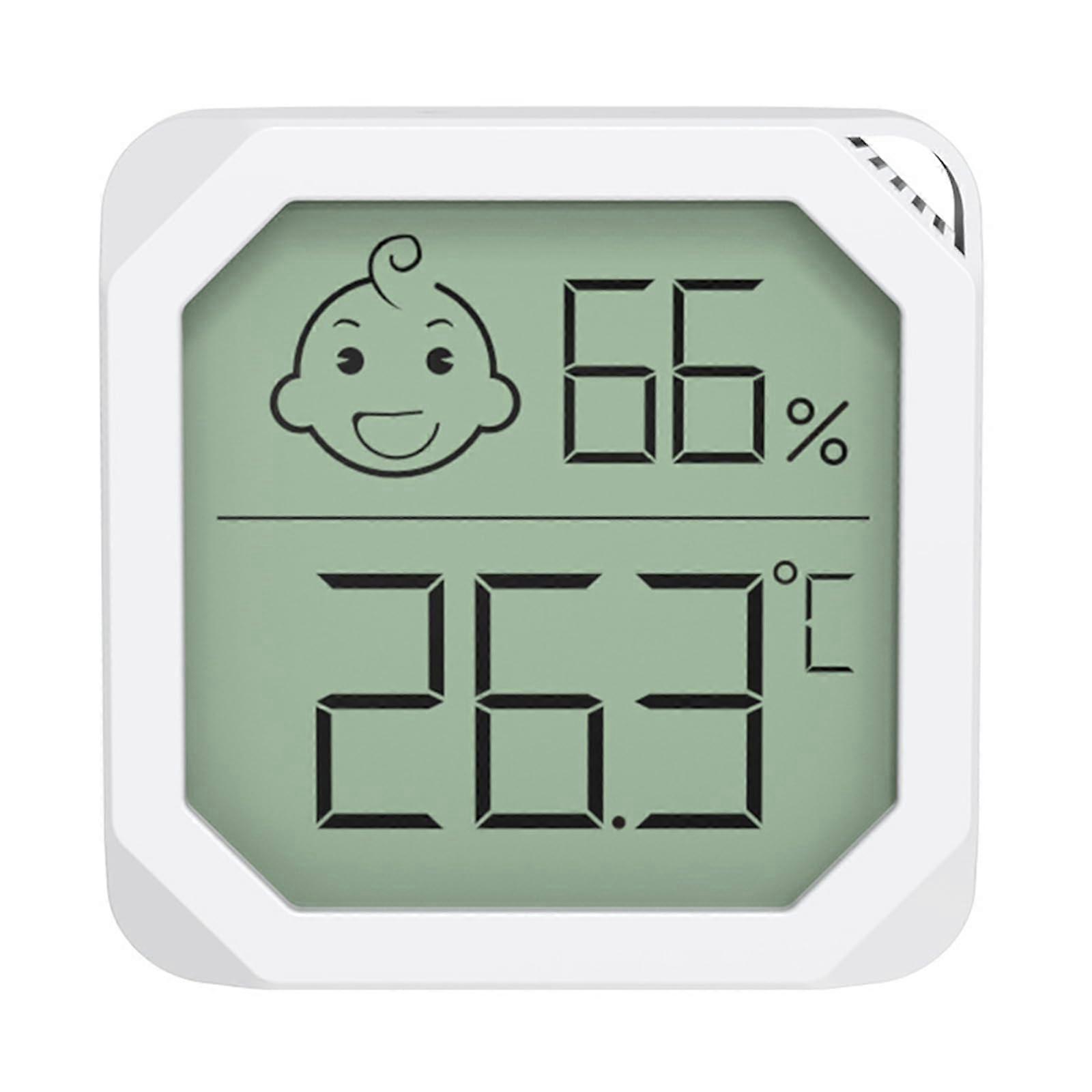 Digital Hygrometer Thermometer Small Indoor Use Accuracy LCD Display Temperature Humidity White