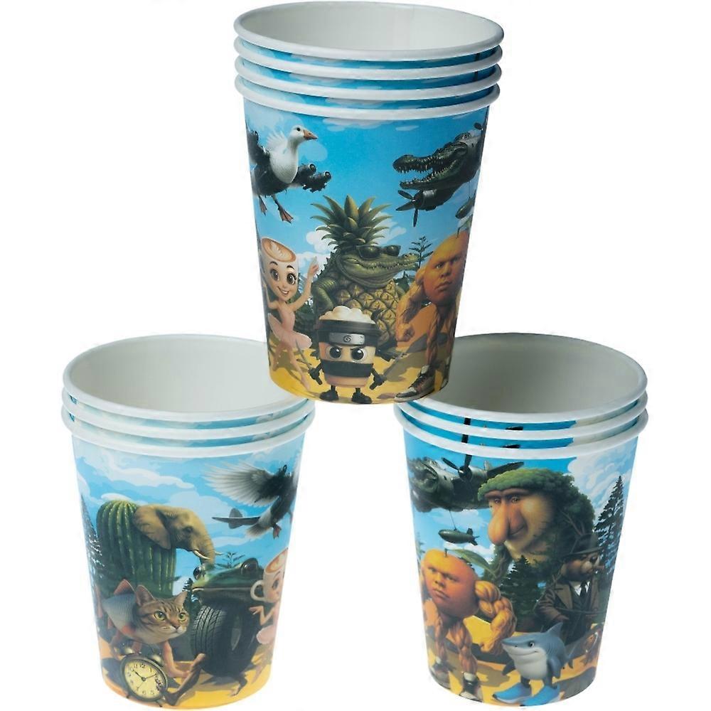 Italian Brainroot Party Decoration Heavy Heavy Heavy Sahur Plush Disposable Tableware Tablecloth Plates Cup 