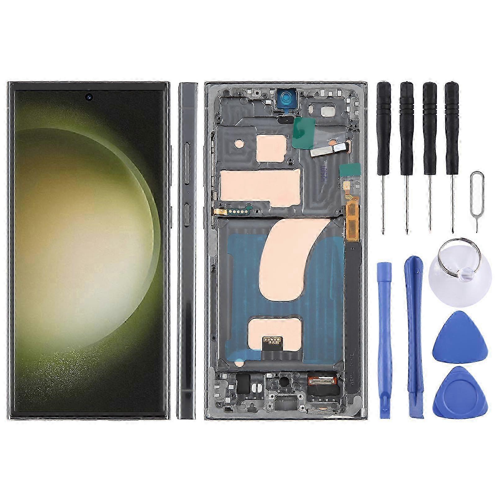 For Samsung Galaxy S23 Ultra SM-S918B 6.72 inch TFT LCD Screen Digitizer Full Assembly with Frame, Not Supporting Fingerprint Identification 2025