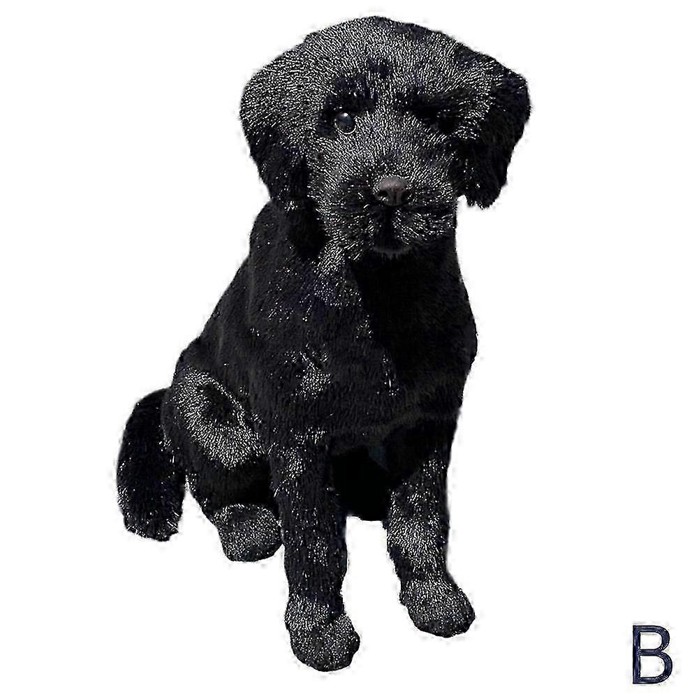 Cuddly Black Dog Puppy Plush Toy with Realistic Simulation and Pet-Friendly Design