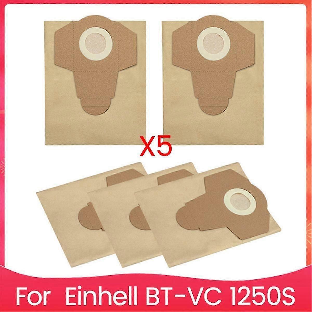 5pcs 20Lダストバッグ、Einhellウェット&ドライ、BT-VC 1250S / INOX 1250S掃除機スペアパーツ担当者用