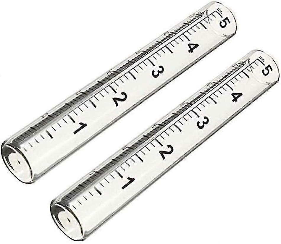 屋外庭園用 2 個 5 インチガラス雨量計交換用チューブ (色揃え)