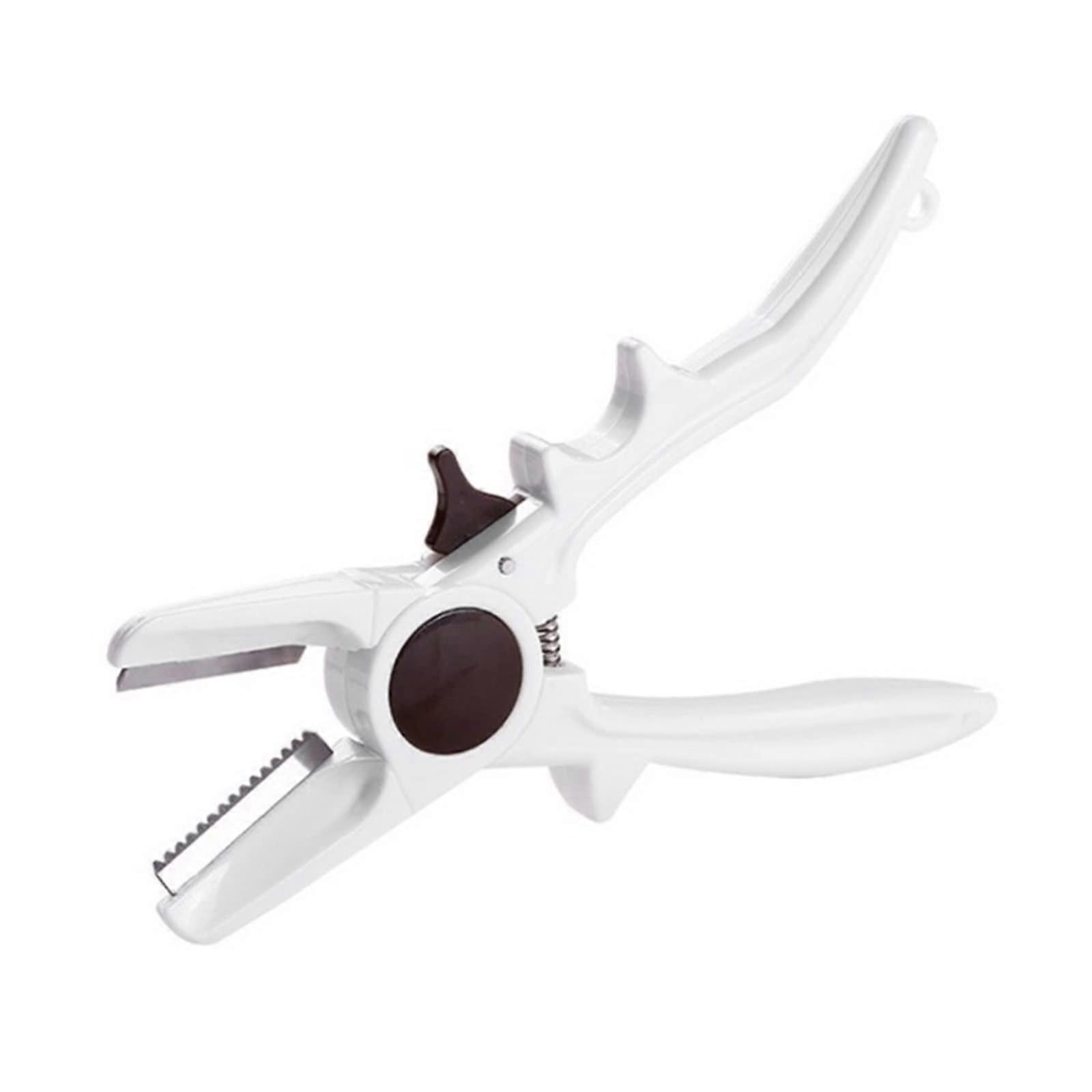 Nut Crackers Multifunctional Chestnut Clip Peeler Walnut Plier Opener With NonSlip Handle White Kitchen Gadget Accessory