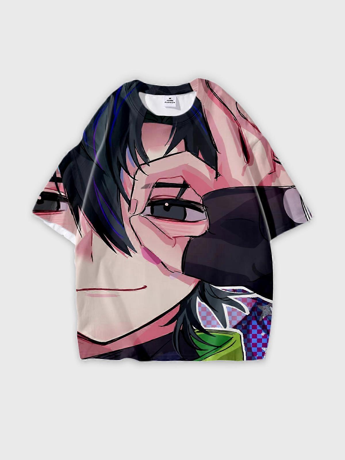 T-Shirt Short Sleeve Round Neck, Summer Casual Loose Graphic Tee, Unisex The Link Click W329