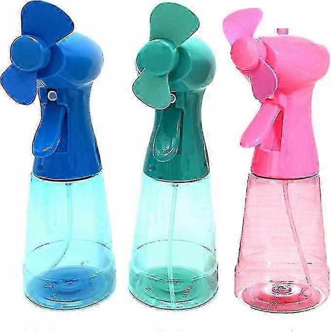 Handheld Mist Fan with Water Spray Portable Outdoor Cooling - 3pc Set