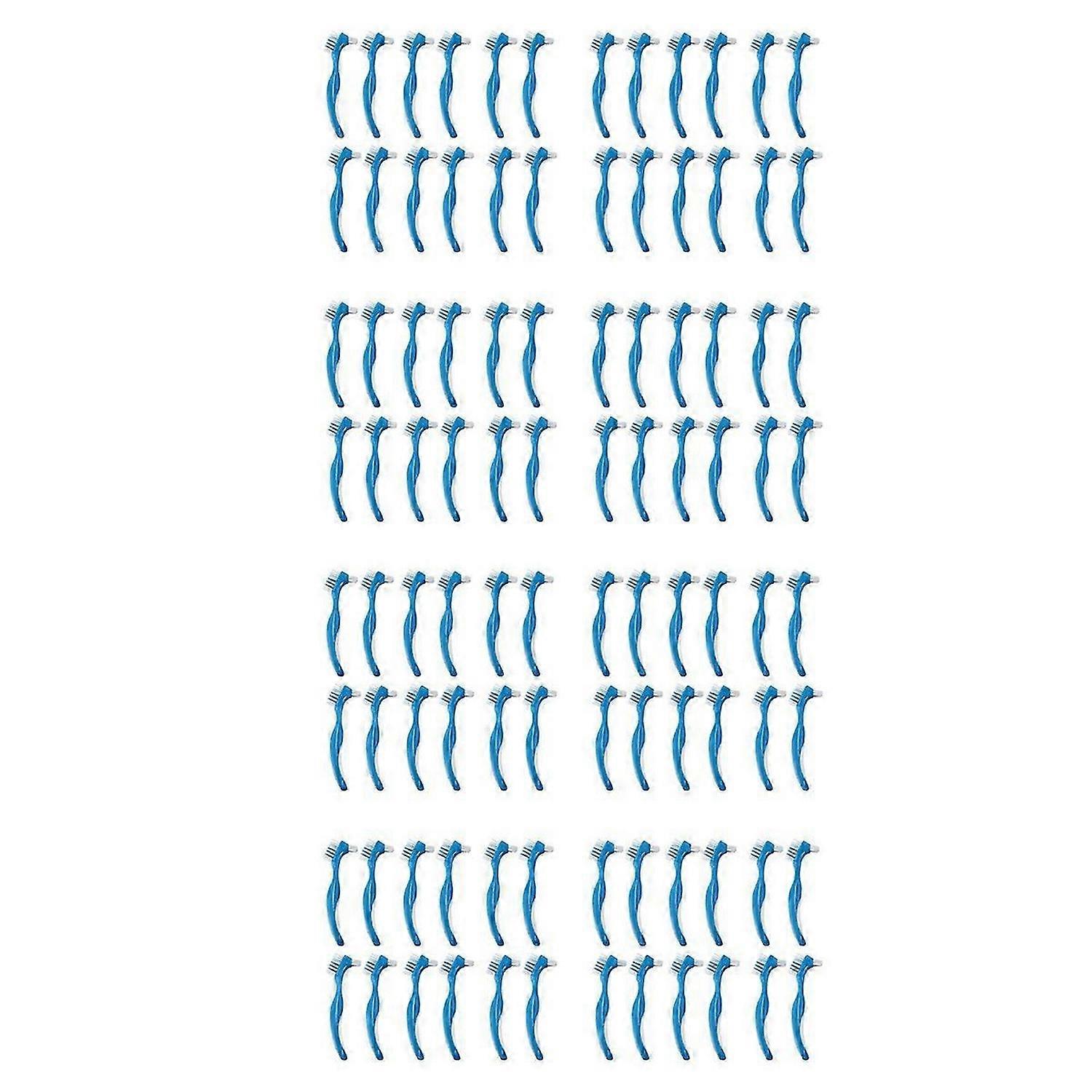 12 Pack Denture Brush Hard Denture Cleaning Brush False Teeth Brush